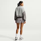 Nike Studio Fleece Medium Weight verkürztes Oversize-Top mit Viertelreißverschluss (Damen)