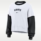 Sudadera de cuello redondo sin cierre Nike de la MLB para mujer San Francisco Giants Primary