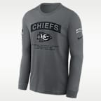 Playera de manga larga Nike de la NFL para hombre Kansas City Chiefs Salute to Service