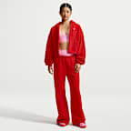 Nike Studio Fleece Medium Weight Women's Oversized Full-Zip Cropped Hoodie