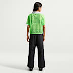 กางเกงขายาวแบบทอเอวปานกลางผู้หญิง Nike Sportswear Classic