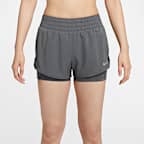 Nike Dri-FIT One Women's Mid-rise 8cm (approx.) 2-in-1 Shorts