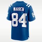 Tyler Warren Indianapolis Colts 2025 NFL Draft First Round Pick Men's Nike NFL Game Jersey