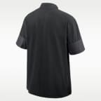 Chamarra de manga corta universitaria Nike de medio cierre para hombre Ohio State Sideline Coach