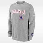 Sudadera de cuello redondo sin cierre Nike para hombre Dominican Republic National Baseball Team 2026 World Baseball Classic Complex Undefeated