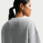 Oversize-tröja med rund hals Nike Studio Fleece Medium Weight för kvinnor