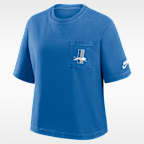 Detroit Lions Rewind Pocket Boxy Women's Nike NFL T-Shirt