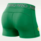 Shorts universitarios de tiro medio Nike Dri-FIT para mujer Oregon Pro