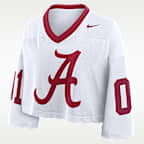 Jersey universitario Nike Dri-FIT cropped para mujer Alabama Logo