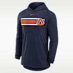 Playera universitaria de manga larga Nike Dri-FIT con gorro para hombre Auburn Primetime Pattern