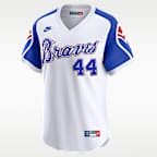 Hank Aaron Atlanta Braves Cooperstown Men's Nike Dri-FIT ADV MLB Limited Jersey