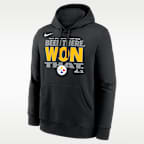 Pittsburgh Steelers 2025 AFC North Champions Trophy Men's Nike NFL Pullover Hoodie