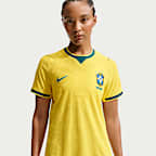 Jersey de fútbol Nike Aero-FIT Authentic de Brasil local 2026 Match para mujer