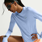 Playera de correr de manga larga de cuello redondo Dri-FIT UV para mujer Nike Swift
