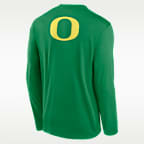 Playera de manga larga universitaria Nike Dri-FIT para hombre Oregon Primetime Legend 2-Hit