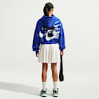 Nike Studio Fleece Women's Cropped Oversized Pullover Hoodie