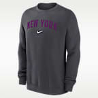 Sudadera de cuello redondo sin cierre Nike de la MLB para hombre New York Mets 2-Hit