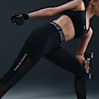 Nike Pro Women's Mid-Rise Full-Length Mesh-Paneled Leggings