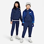 Nike Sportswear Club Fleece-pullover-hættetrøje til større børn