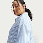 Playera a rayas oversized para mujer (talla grande) Nike Sportswear Chill Poplin