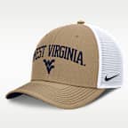 Gorra de rejilla universitaria Nike Dri-FIT ajustable para hombre West Virginia Primetime Arched