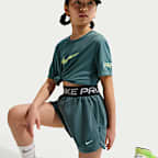 Shorts Dri-FIT para niña talla grande Nike Pro Fleece