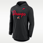 Sudadera universitaria Nike Dri-FIT con gorro de manga larga para hombre Georgia Legacy