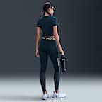 Nike Pro Women's Mid-Rise Full-Length Mesh-Paneled Leggings