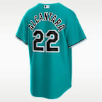 Jersey Nike de la MLB Replica para hombre Sandy Alcantara Miami Marlins