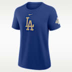Los Angeles Dodgers 2025 World Series Champion Gold Series Logo Women's Nike MLB T-Shirt