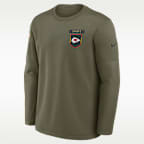 Kansas City Chiefs Salute to Service Sideline Triumphant Win Coach Men's Nike NFL Pullover Crew