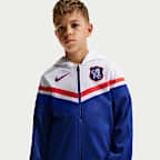 Fato de treino de futebol com capuz Nike Dri-FIT do terceiro equipamento Chelsea FC Júnior