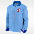 Atlanta Braves Authentic Collection City Connect Men's Nike MLB Full-Zip Bomber Jacket