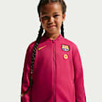 FC Barcelona Strike Nike Dri-FIT-Fußball-Trainingsanzug aus Strickmaterial für jüngere Kinder