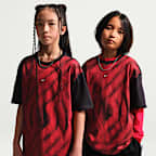 Playera de manga corta para niños talla grande Portland Trail Blazers Nike Edge 26