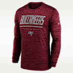 Tampa Bay Buccaneers Sideline Team Issue Velocity Men's Nike Dri-FIT NFL Long-Sleeve T-Shirt