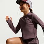 Nike MAVN Girls' Dri-FIT Ribbed Long-Sleeve Top