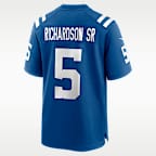 Anthony Richardson Sr. Indianapolis Colts Men's Nike NFL Game Jersey