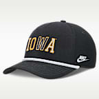 Gorra universitaria Nike ajustable para hombre Iowa Legacy Basketball Rope Rise