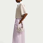 Pants tipo culotte de popelina de tiro medio oversized para mujer Nike Sportswear