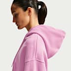 Nike Studio Fleece Medium Weight Women's Oversized Full-Zip Cropped Hoodie