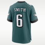 Jersey Nike de la NFL Game para hombre DeVonta Smith Philadelphia Eagles
