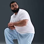 Pants de tejido Fleece con puños para hombre Nike Solo Swoosh