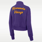 Minnesota Vikings Phoenix Women's Nike NFL Cropped 1/4-Zip Crew