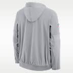 Detroit Lions Sideline Anorak Men's Nike NFL 1/2-Zip Hooded Jacket