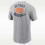 Detroit Tigers Cooperstown 2-Hit Large Logo Men's Nike MLB T-Shirt