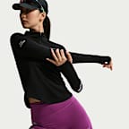 Nike Tempo Flash 女款 Dri-FIT 半長式拉鍊跑步上衣