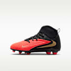 Tacos de fútbol para terrenos múltiples para niños grandes Nike Jr. Phantom 6 High Club