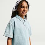 Nike Sportswear Collection Big Kids' Denim Short-Sleeve Polo