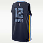 Ja Morant Memphis Grizzlies 2023/24 Icon Edition Big Kids' Nike NBA Swingman Jersey